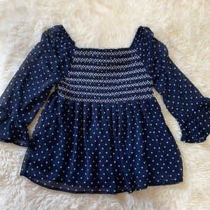 Navy and white Epic Threads top NWOT size XL